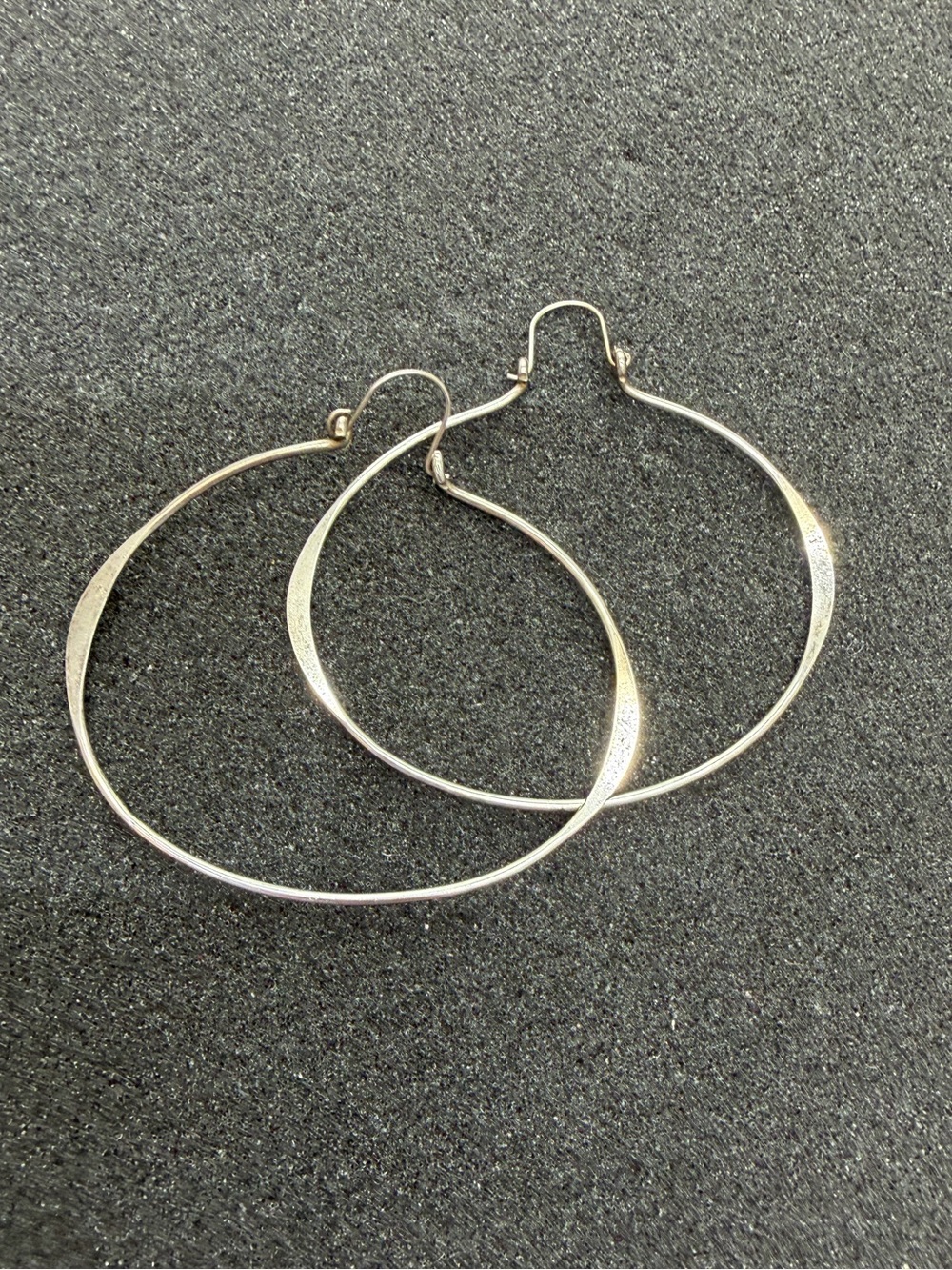 Vintage Large 925 Sterling Silver Hoops